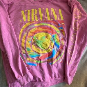 Pink Nirvana Graphic Sweatshirt
